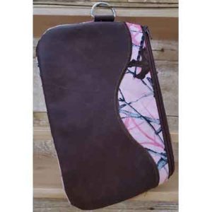 pink-brown zippered bag